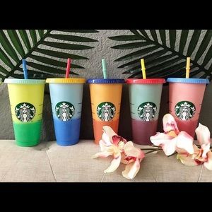 STARBUCKS 5 Pack Color Changing Cups